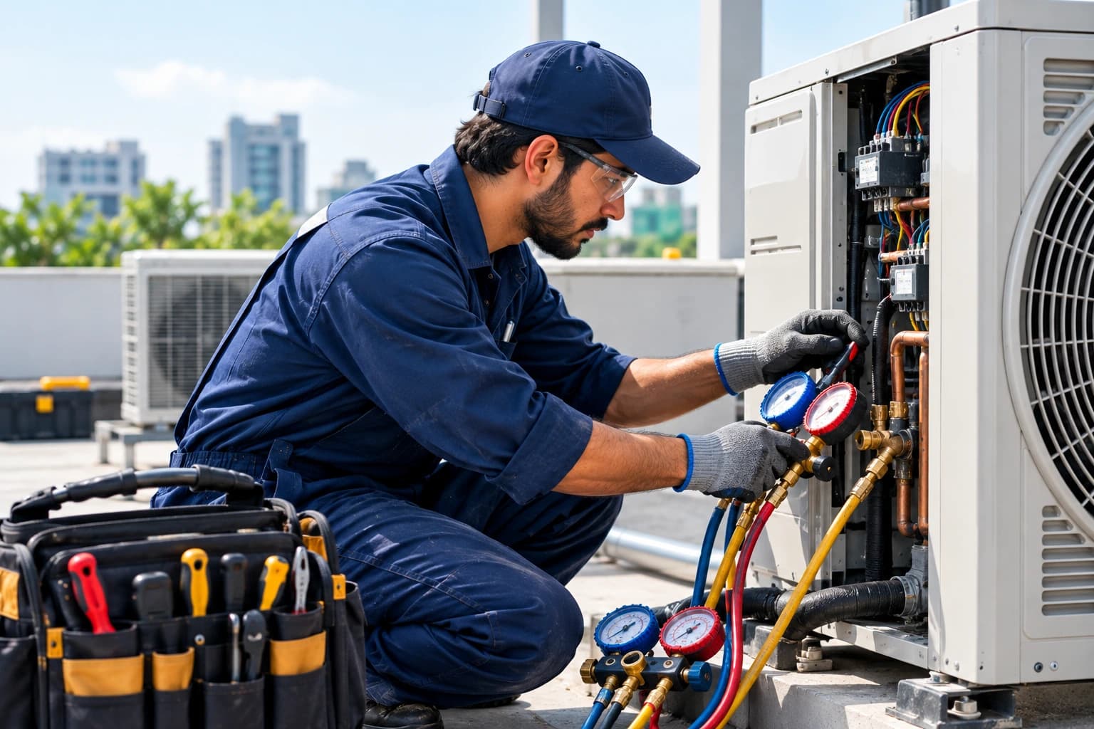 AC Repair (AC Mechanic) service illustration